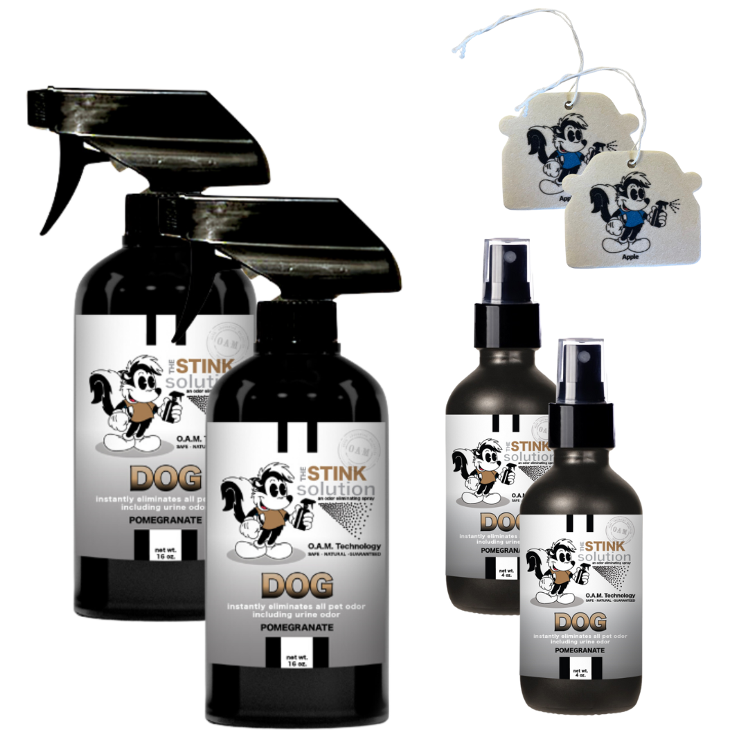 Buy 2 Get 4 FREE - (2) 16 oz (2) 4 oz Dog Pomegranate Bundle + 2 Car Air Fresheners