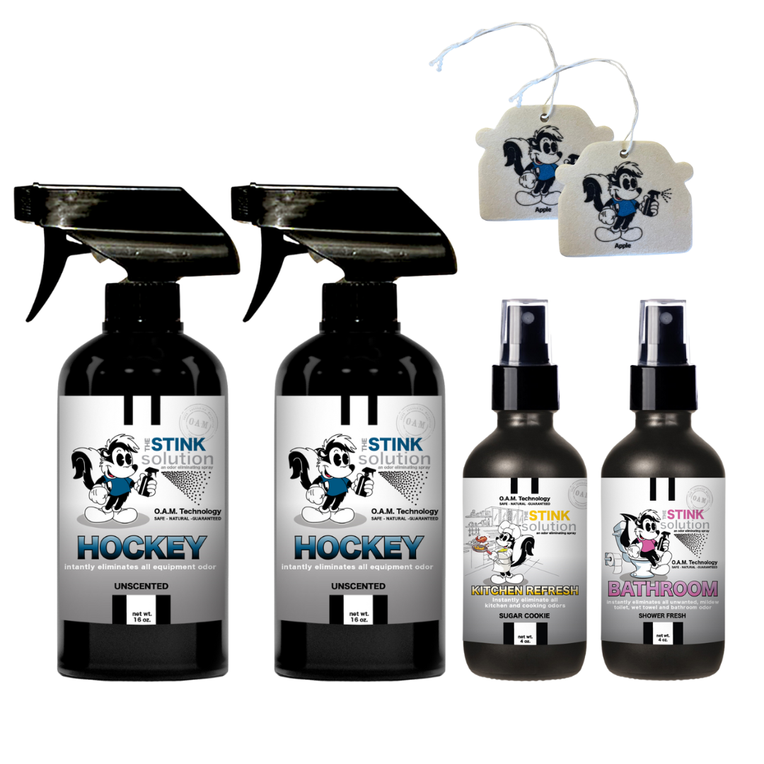 Buy 2 Get 4 FREE | Two 16 oz Sprays of Choice, One 4 oz Kitchen, One 4 oz Bathroom + 2 Car Air Fresheners