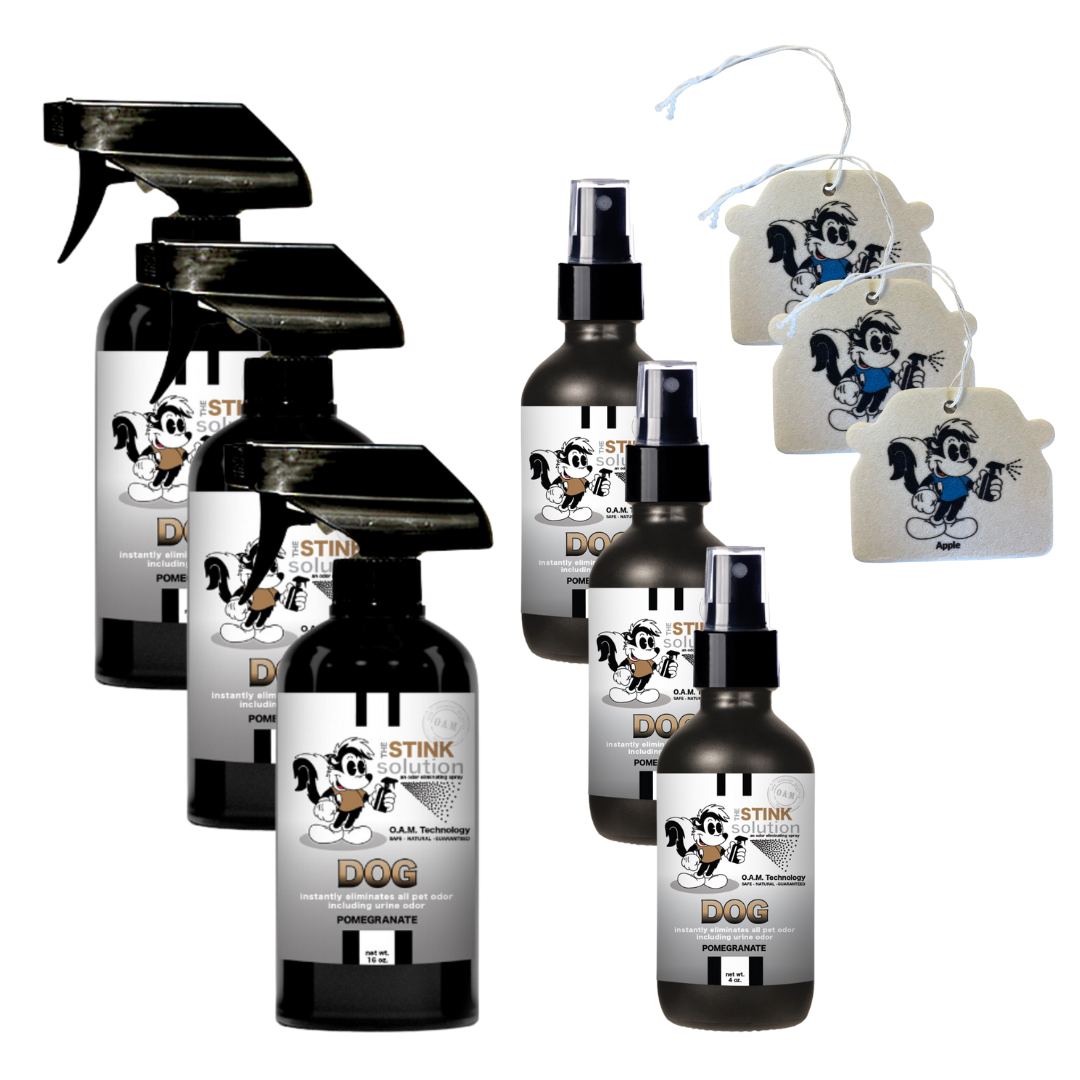 Buy 3 Get 6 FREE - (3) 16 oz (3) 4 oz Dog Pomegranate Bundle + 3 Car Air Fresheners
