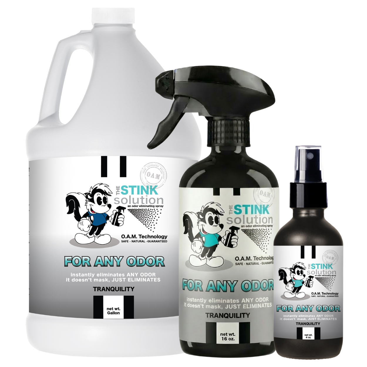 For Any Odor Eliminating Spray in Gallon, 16 oz. and 4 oz Bundle