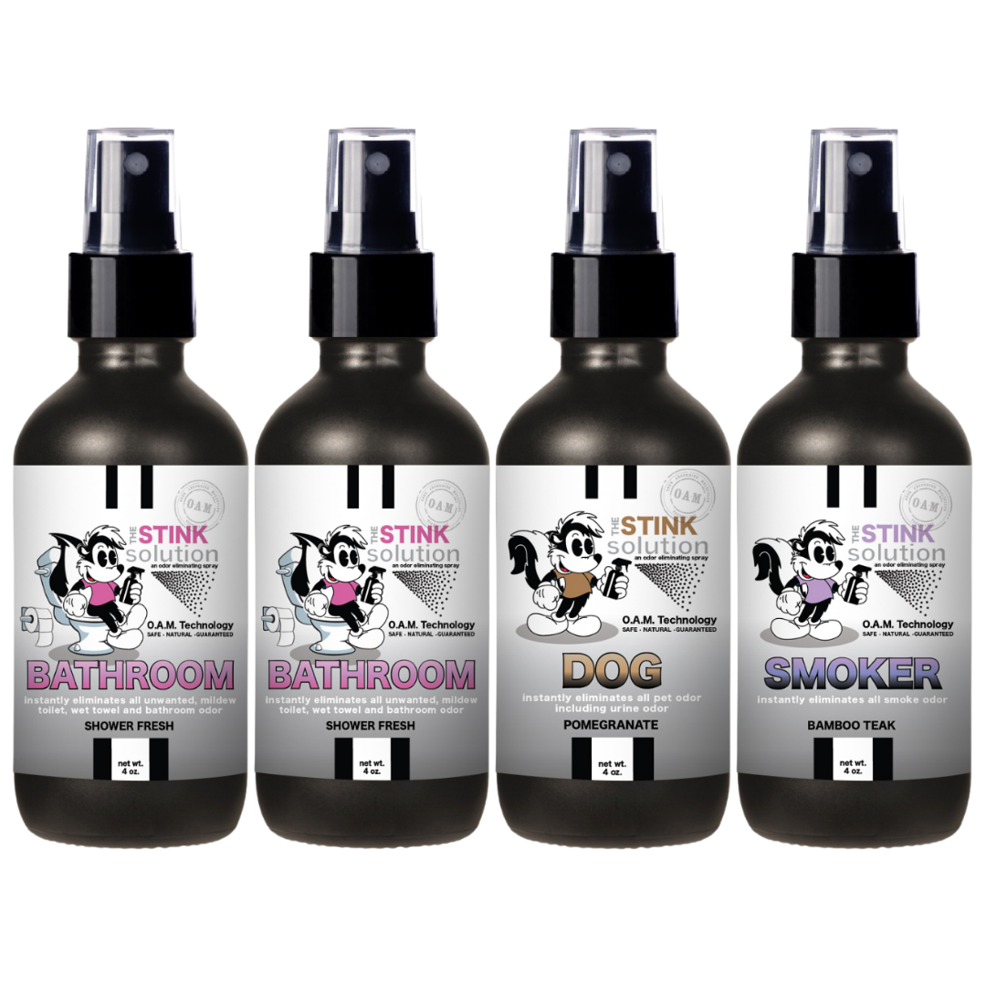 Buy 3 Get 1 FREE - Bathroom Sampler Set 4 oz Odor Eliminating Sprays