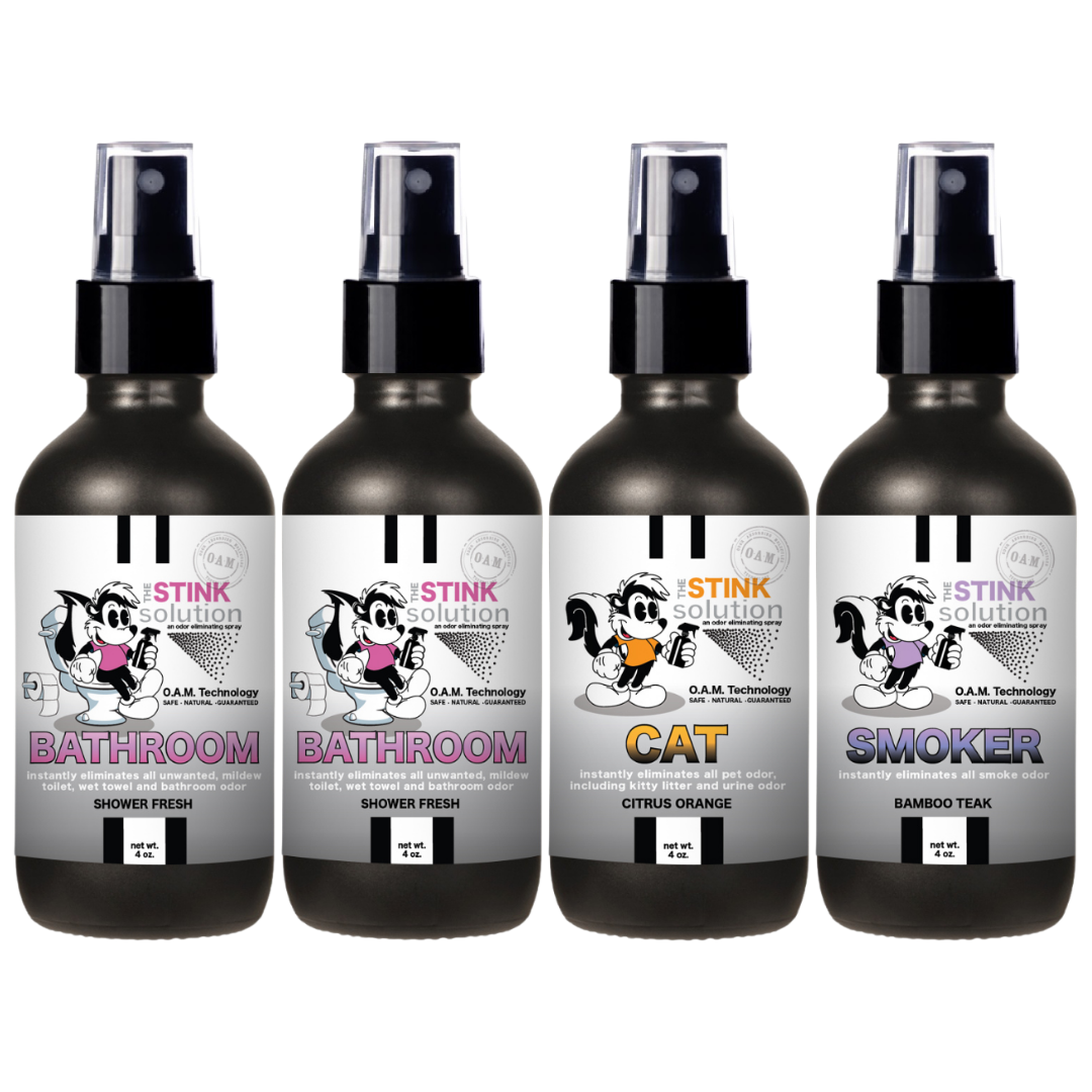 Buy 3 Get 1 FREE - Bathroom Sampler Set 4 oz Odor Eliminating Sprays