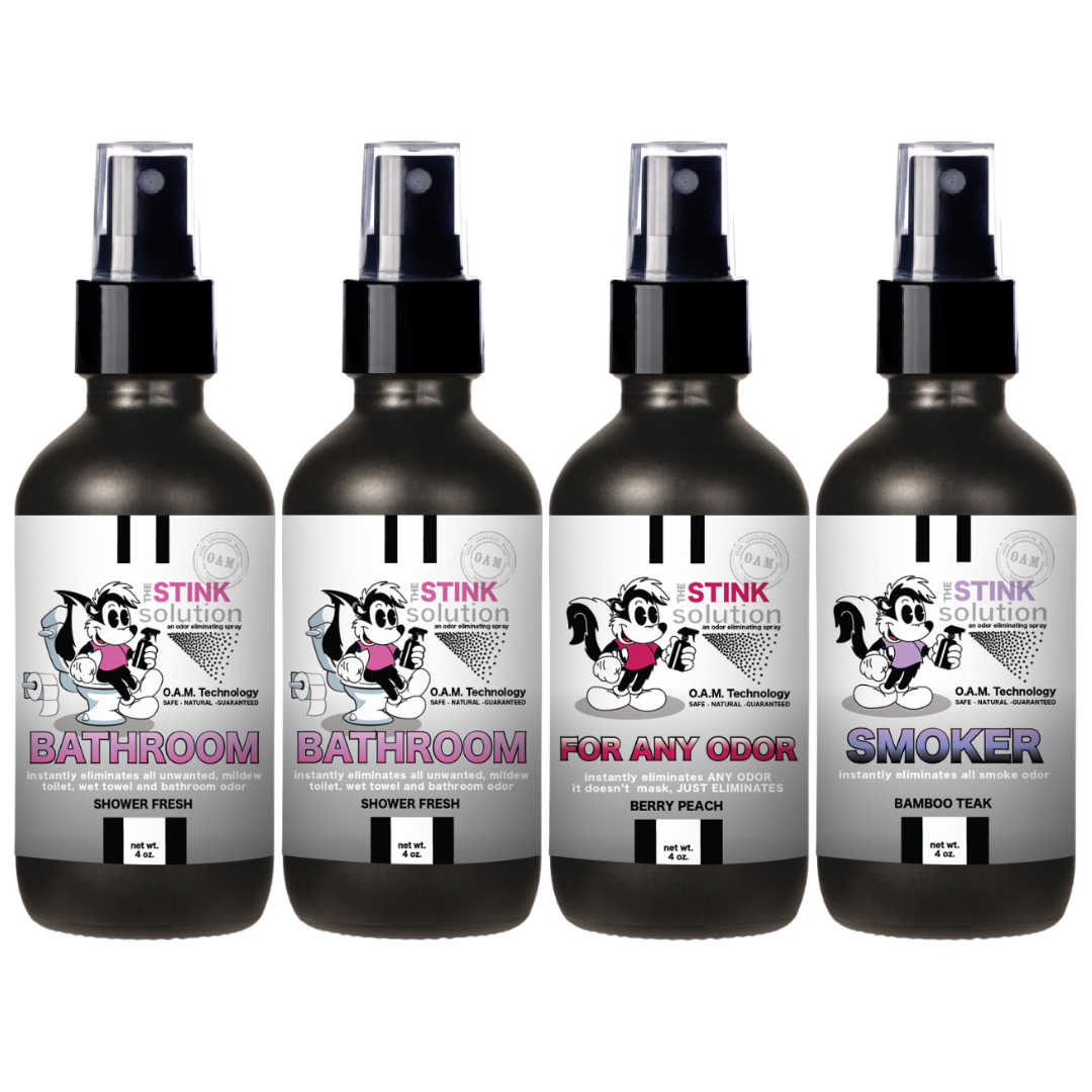 Buy 3 Get 1 FREE - Bathroom Sampler Set 4 oz Odor Eliminating Sprays
