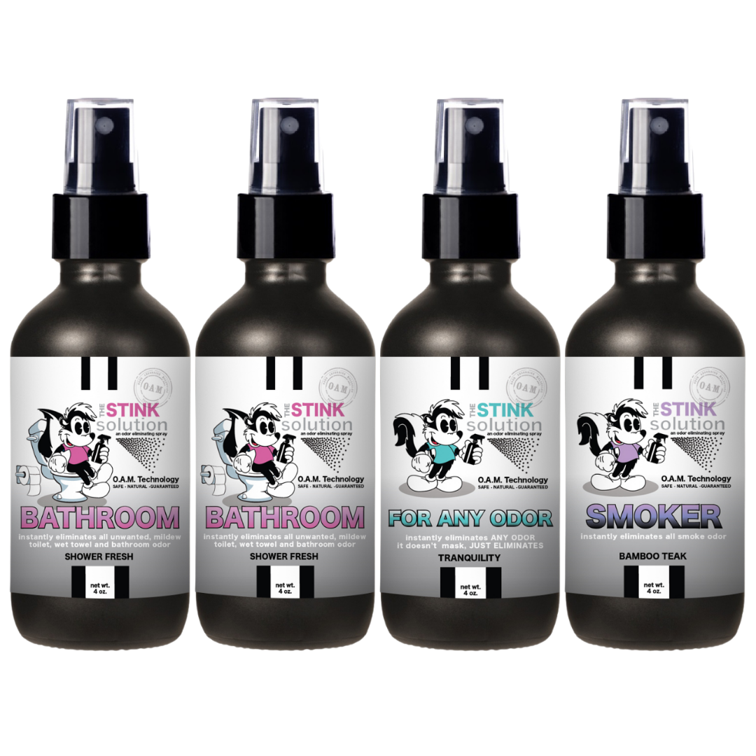 Buy 3 Get 1 FREE - Bathroom Sampler Set 4 oz Odor Eliminating Sprays