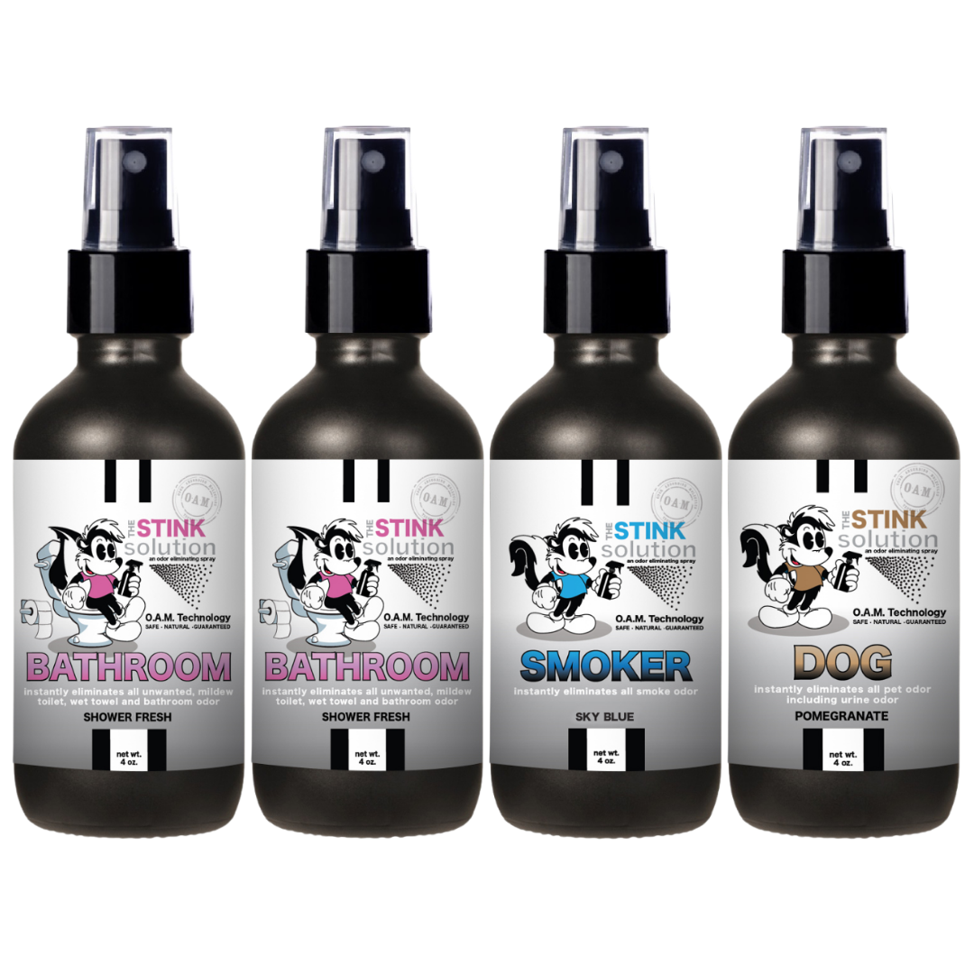 Buy 3 Get 1 FREE - Bathroom Sampler Set 4 oz Odor Eliminating Sprays