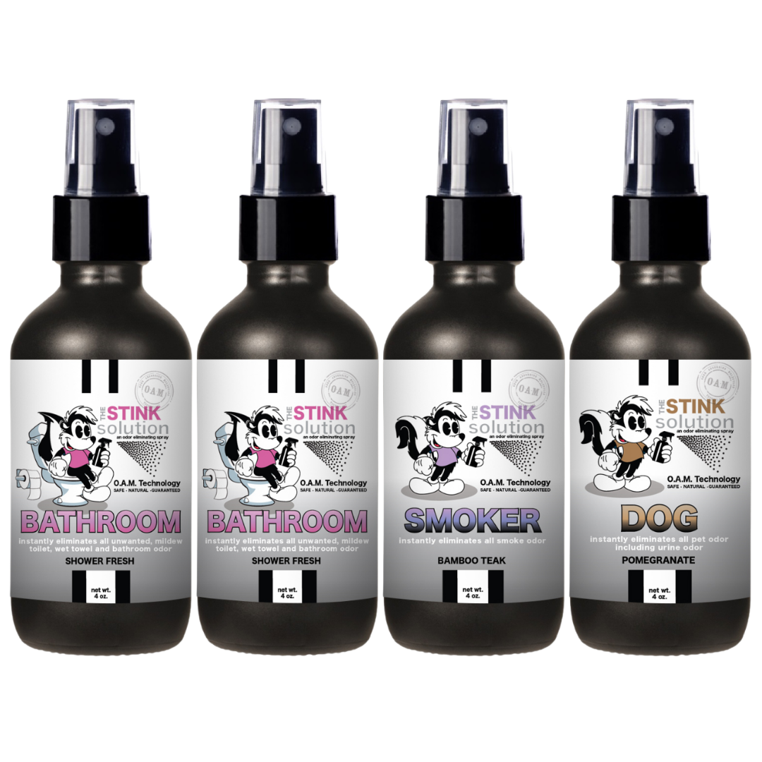 Buy 3 Get 1 FREE - Bathroom Sampler Set 4 oz Odor Eliminating Sprays