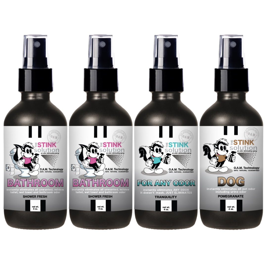 Buy 3 Get 1 FREE - Bathroom Sampler Set 4 oz Odor Eliminating Sprays