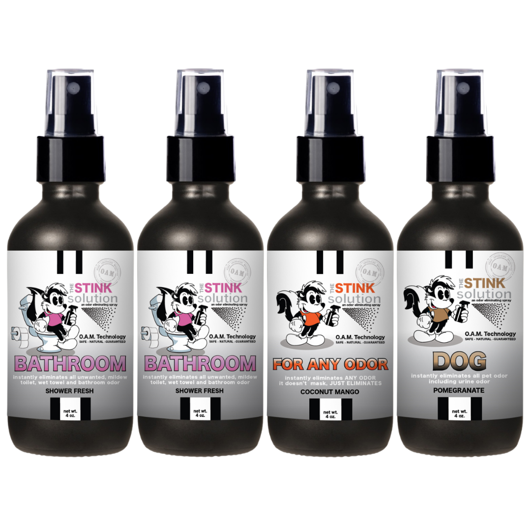 Buy 3 Get 1 FREE - Bathroom Sampler Set 4 oz Odor Eliminating Sprays