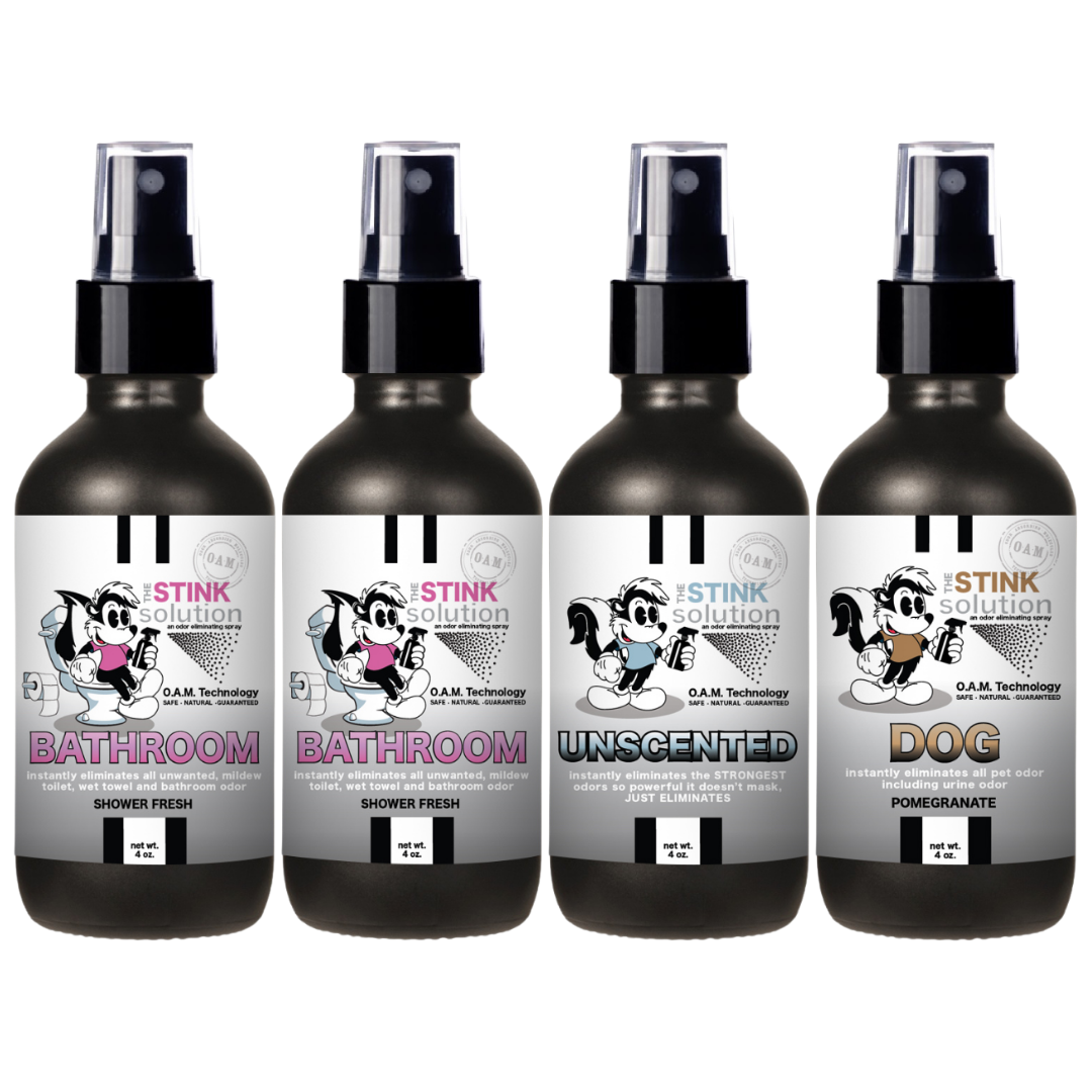 Buy 3 Get 1 FREE - Bathroom Sampler Set 4 oz Odor Eliminating Sprays