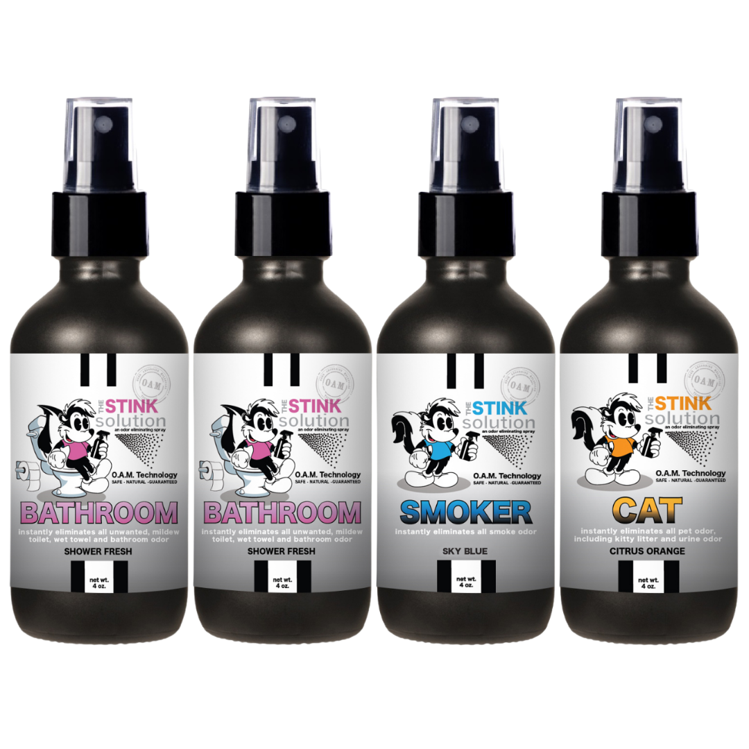Buy 3 Get 1 FREE - Bathroom Sampler Set 4 oz Odor Eliminating Sprays