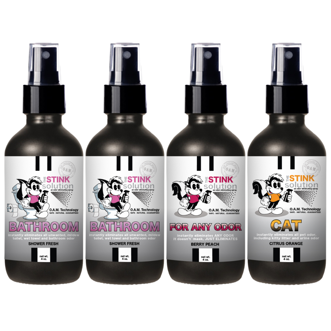 Buy 3 Get 1 FREE - Bathroom Sampler Set 4 oz Odor Eliminating Sprays