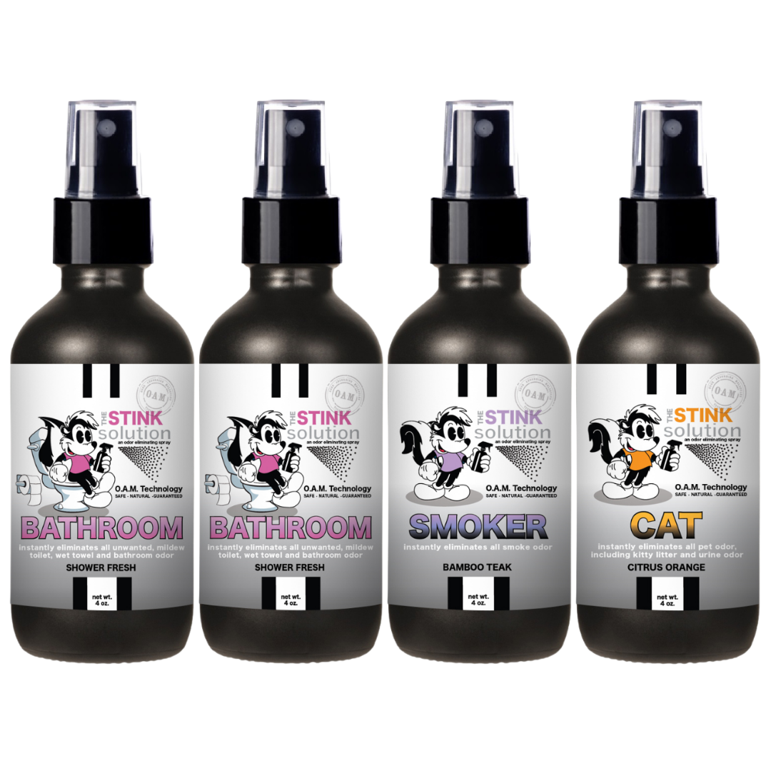 Buy 3 Get 1 FREE - Bathroom Sampler Set 4 oz Odor Eliminating Sprays