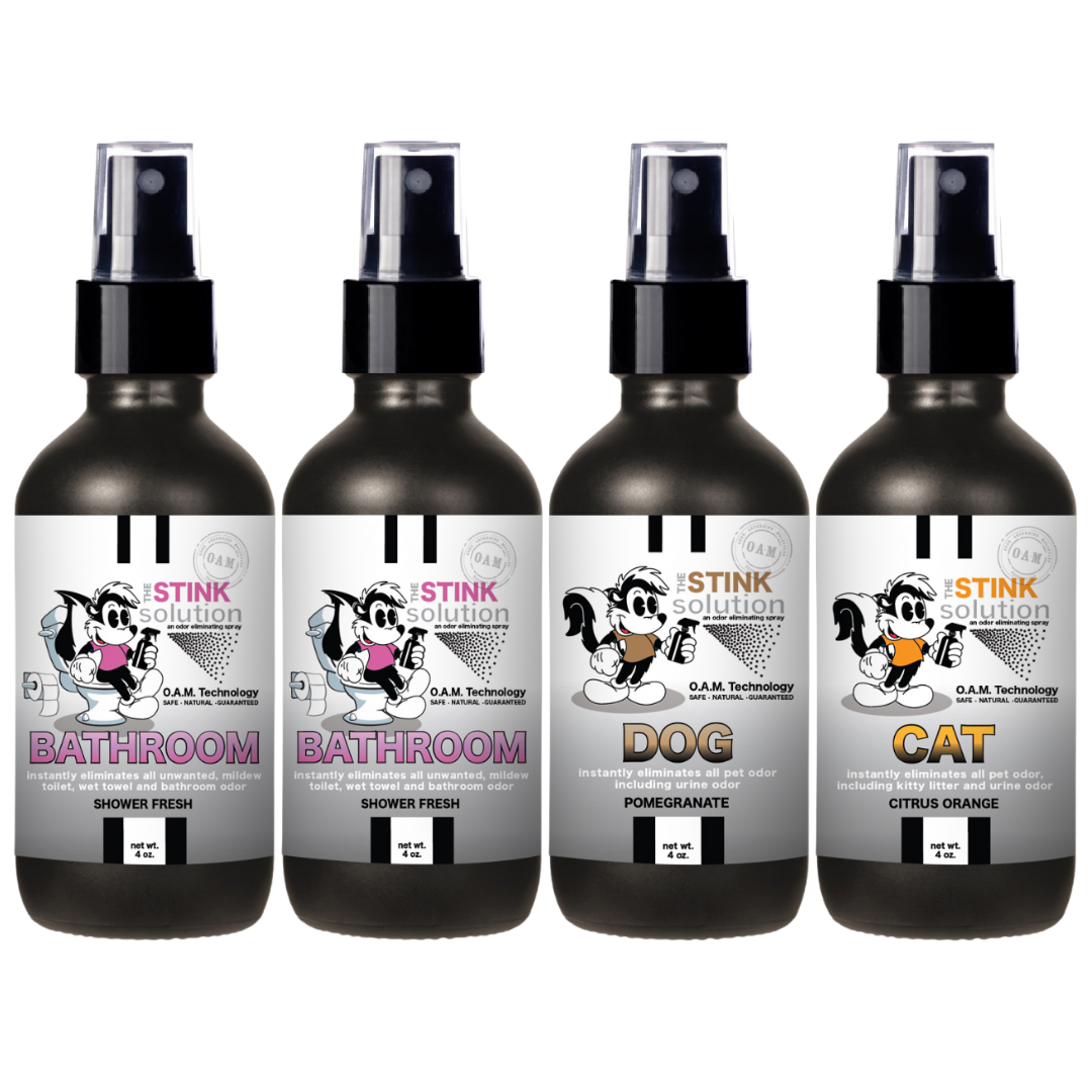 Buy 3 Get 1 FREE - Bathroom Sampler Set 4 oz Odor Eliminating Sprays