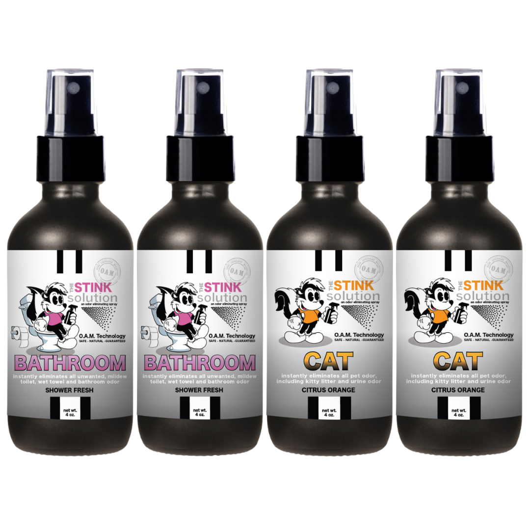 Buy 3 Get 1 FREE - Bathroom Sampler Set 4 oz Odor Eliminating Sprays