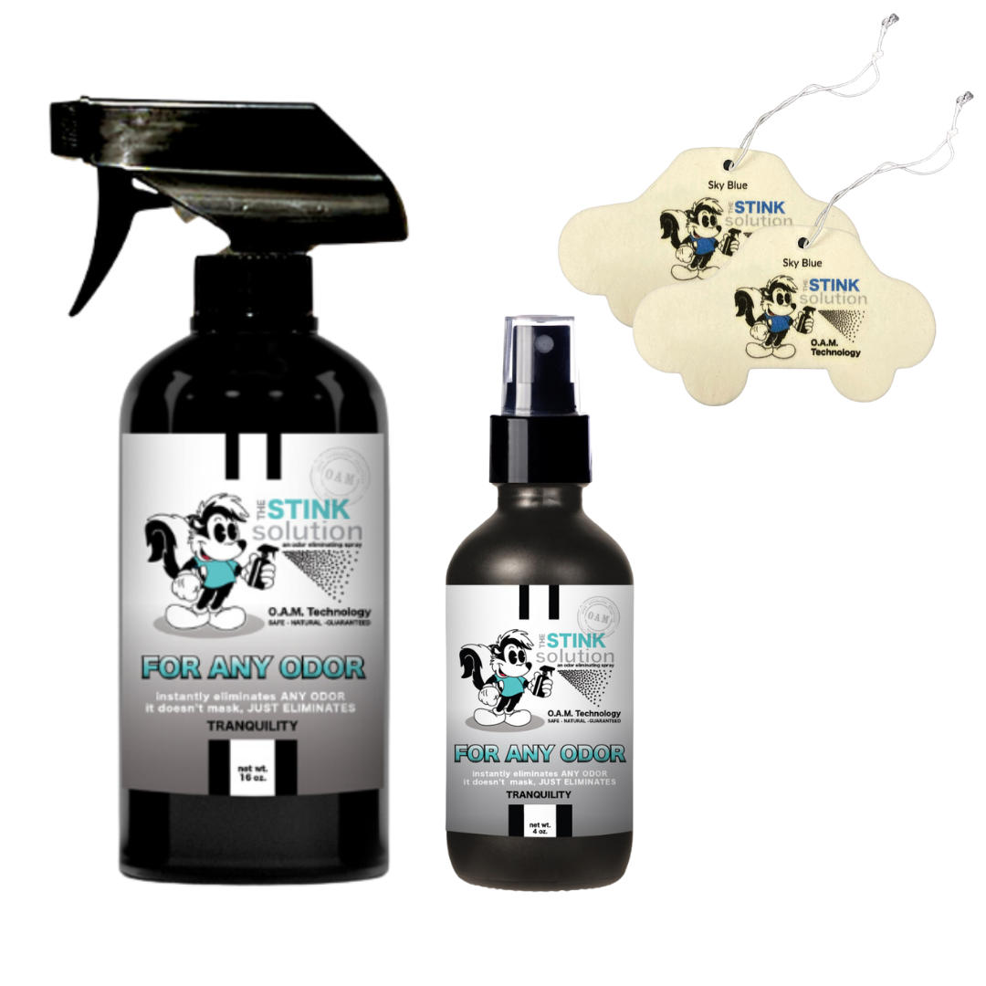 Twin Pack For Any Odor 16 oz and 4 oz Bundle + 2 FREE Car Air Fresheners