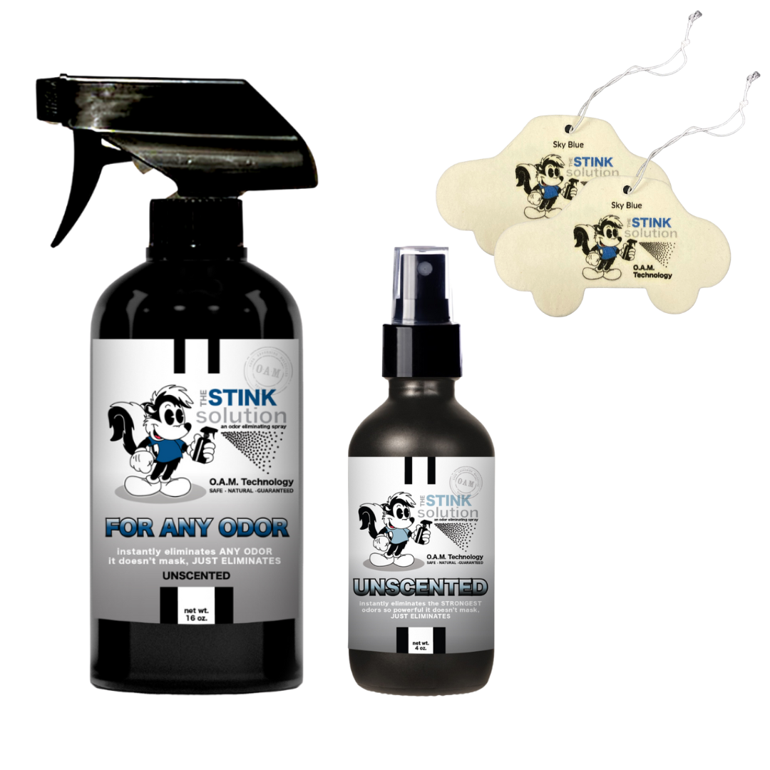 Twin Pack For Any Odor 16 oz and 4 oz Bundle + 2 FREE Car Air Fresheners