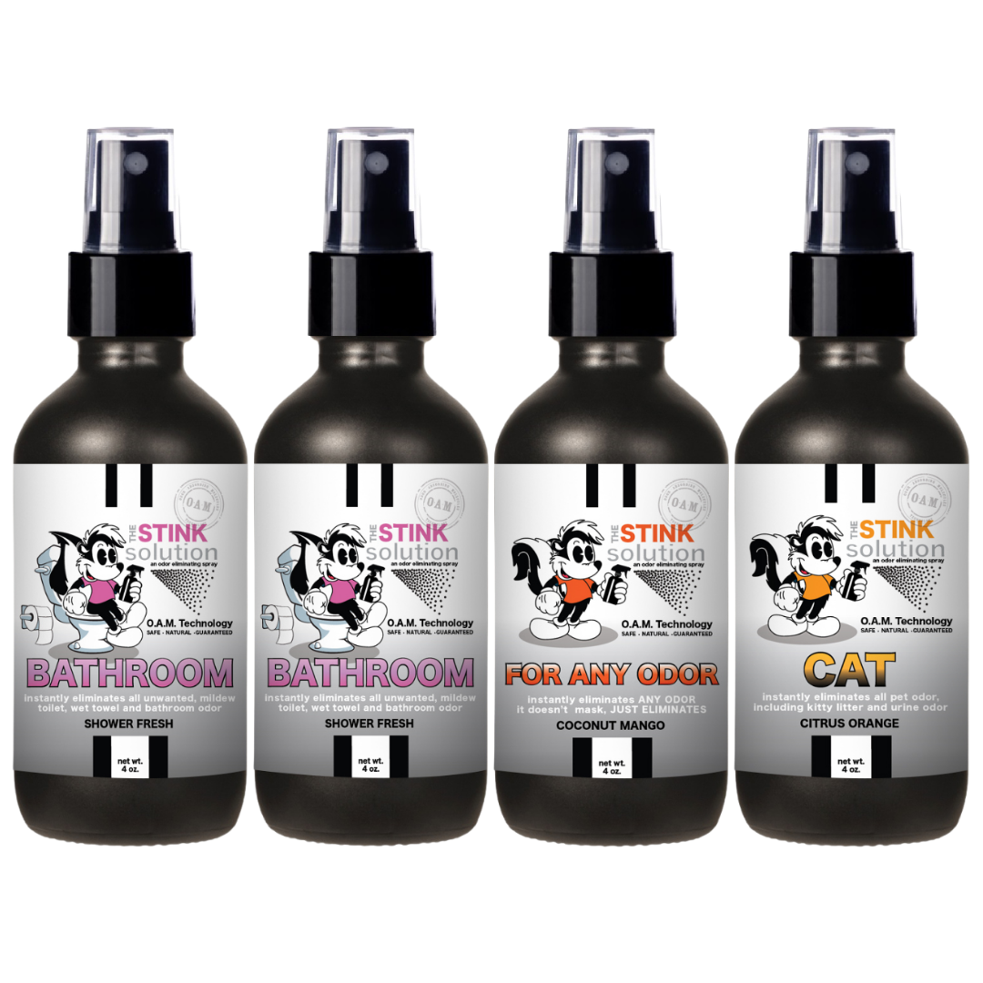 Buy 3 Get 1 FREE - Bathroom Sampler Set 4 oz Odor Eliminating Sprays