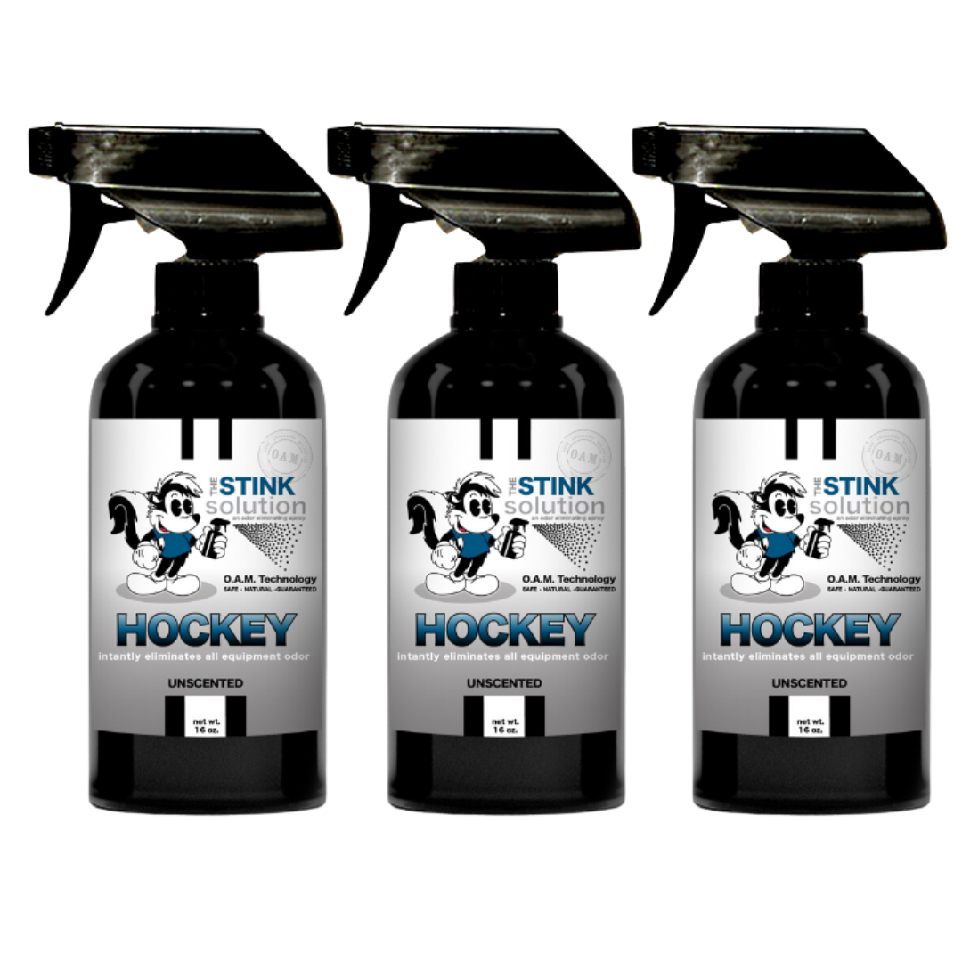 Three Pack - Two Hockey Odor Eliminating Sprays + One Spray of Choice 16 oz