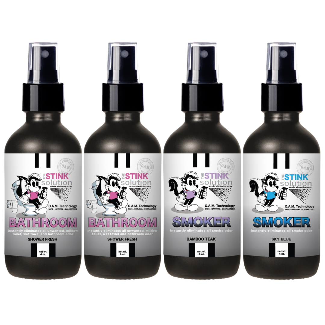 Buy 3 Get 1 FREE - Bathroom Sampler Set 4 oz Odor Eliminating Sprays
