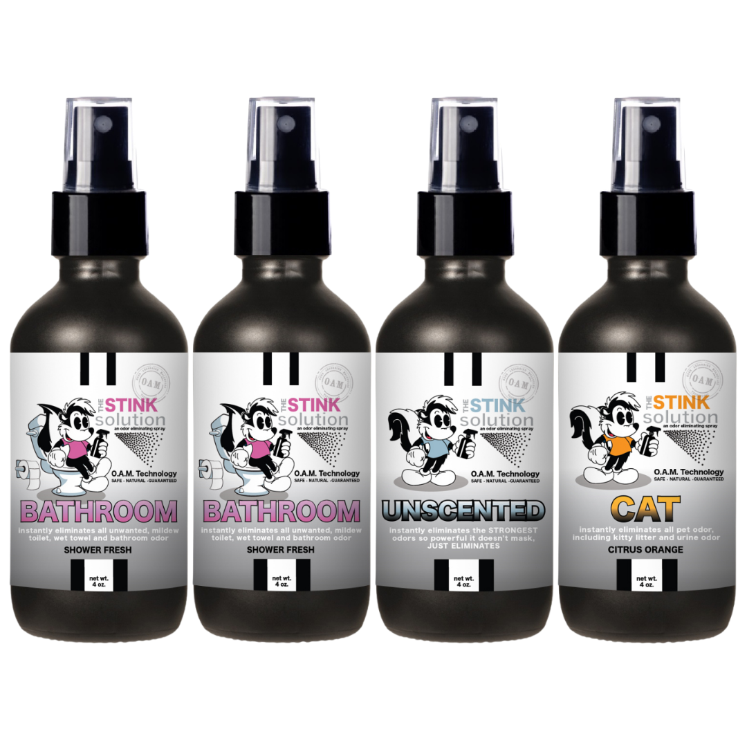 Buy 3 Get 1 FREE - Bathroom Sampler Set 4 oz Odor Eliminating Sprays