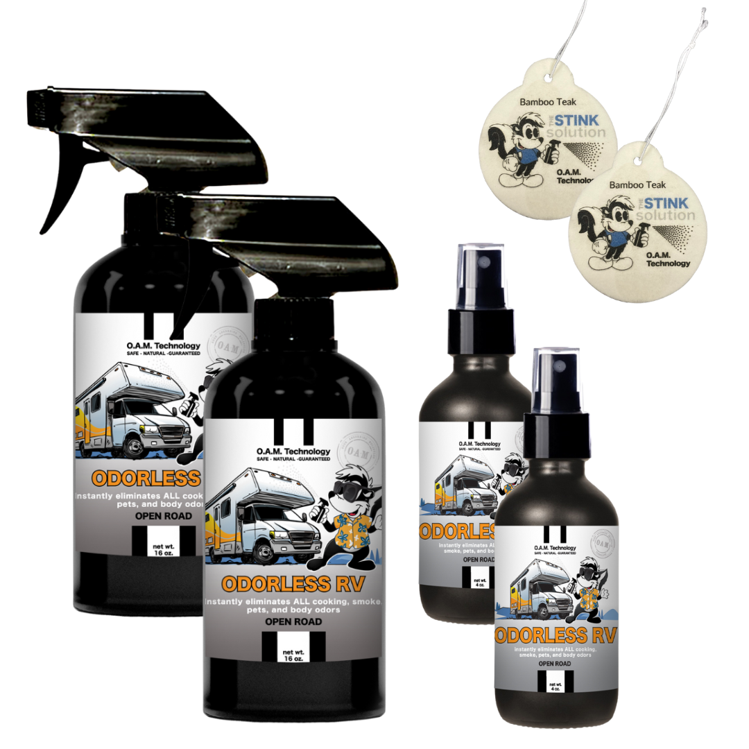 Buy 2 Get 4 FREE - (2) 16 oz + (2) 4 oz Odorless RV Bundle + 2 Car Air Fresheners