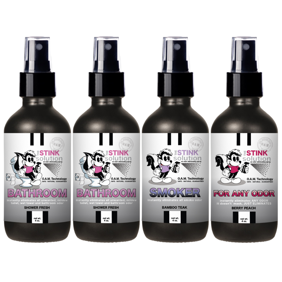 Buy 3 Get 1 FREE - Bathroom Sampler Set 4 oz Odor Eliminating Sprays