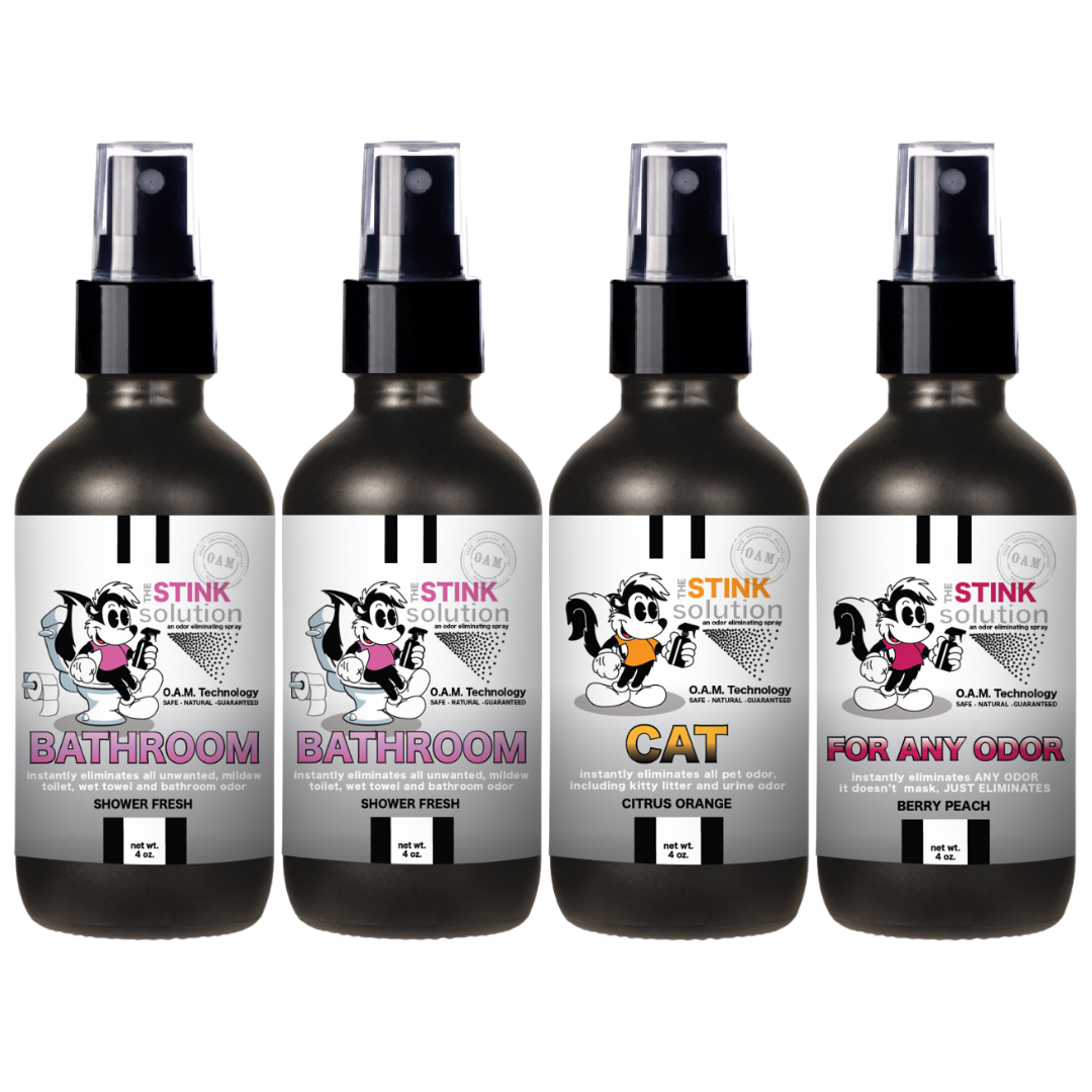 Buy 3 Get 1 FREE - Bathroom Sampler Set 4 oz Odor Eliminating Sprays