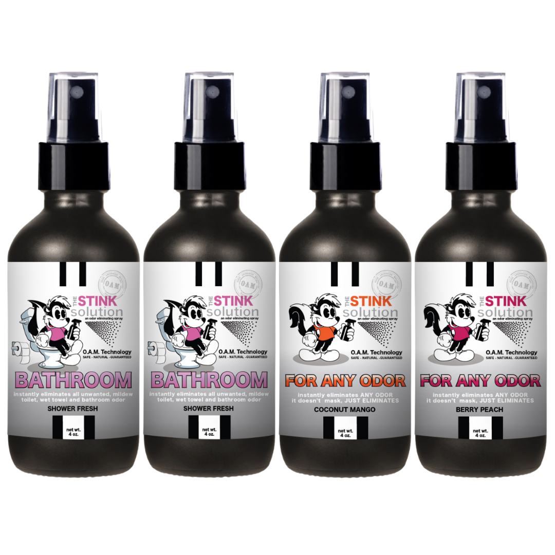 Buy 3 Get 1 FREE - Bathroom Sampler Set 4 oz Odor Eliminating Sprays