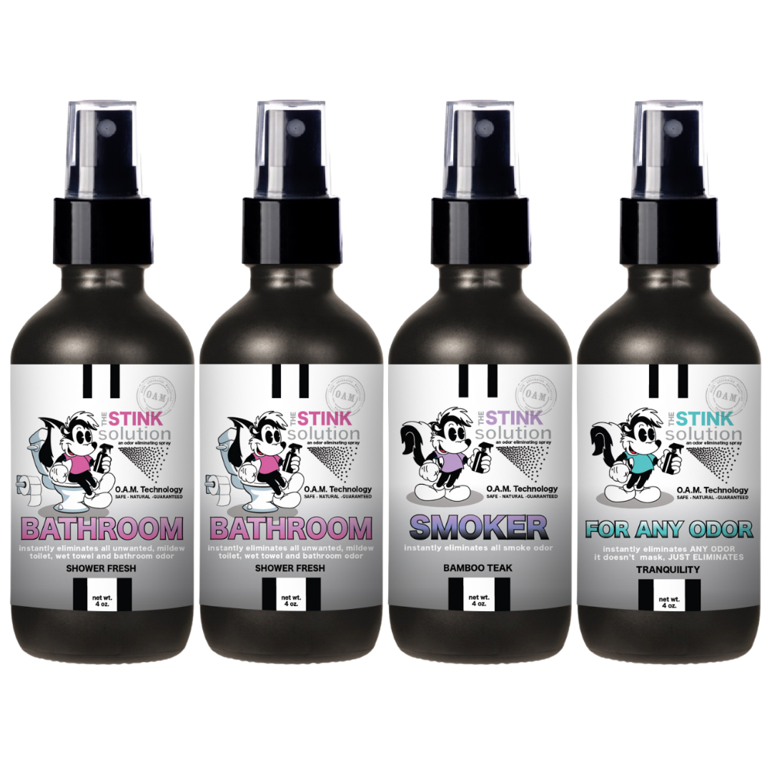 Buy 3 Get 1 FREE - Bathroom Sampler Set 4 oz Odor Eliminating Sprays