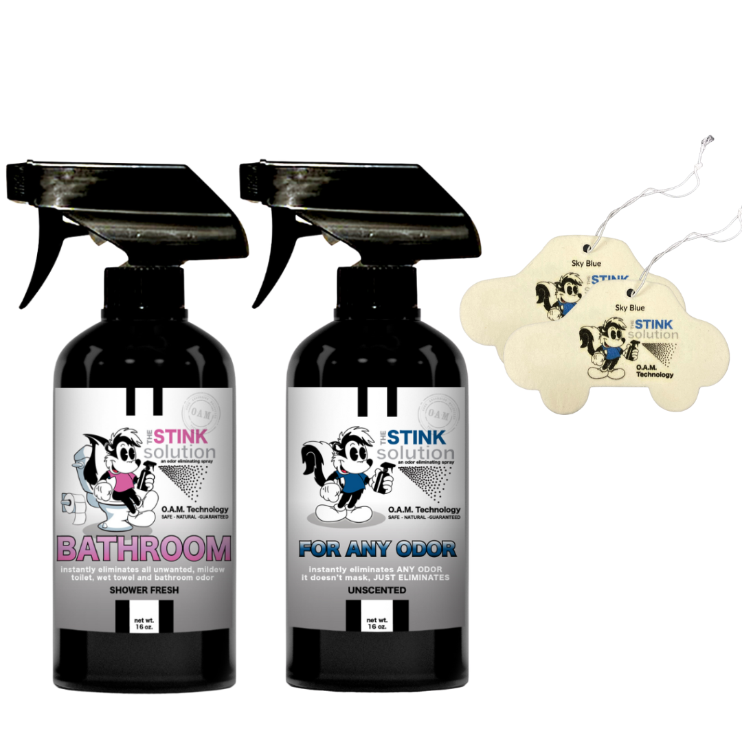 Buy 2 Get 2 Car Air Fresheners - One Bathroom Shower Fresh, One Spray of Choice 16 oz Sprays