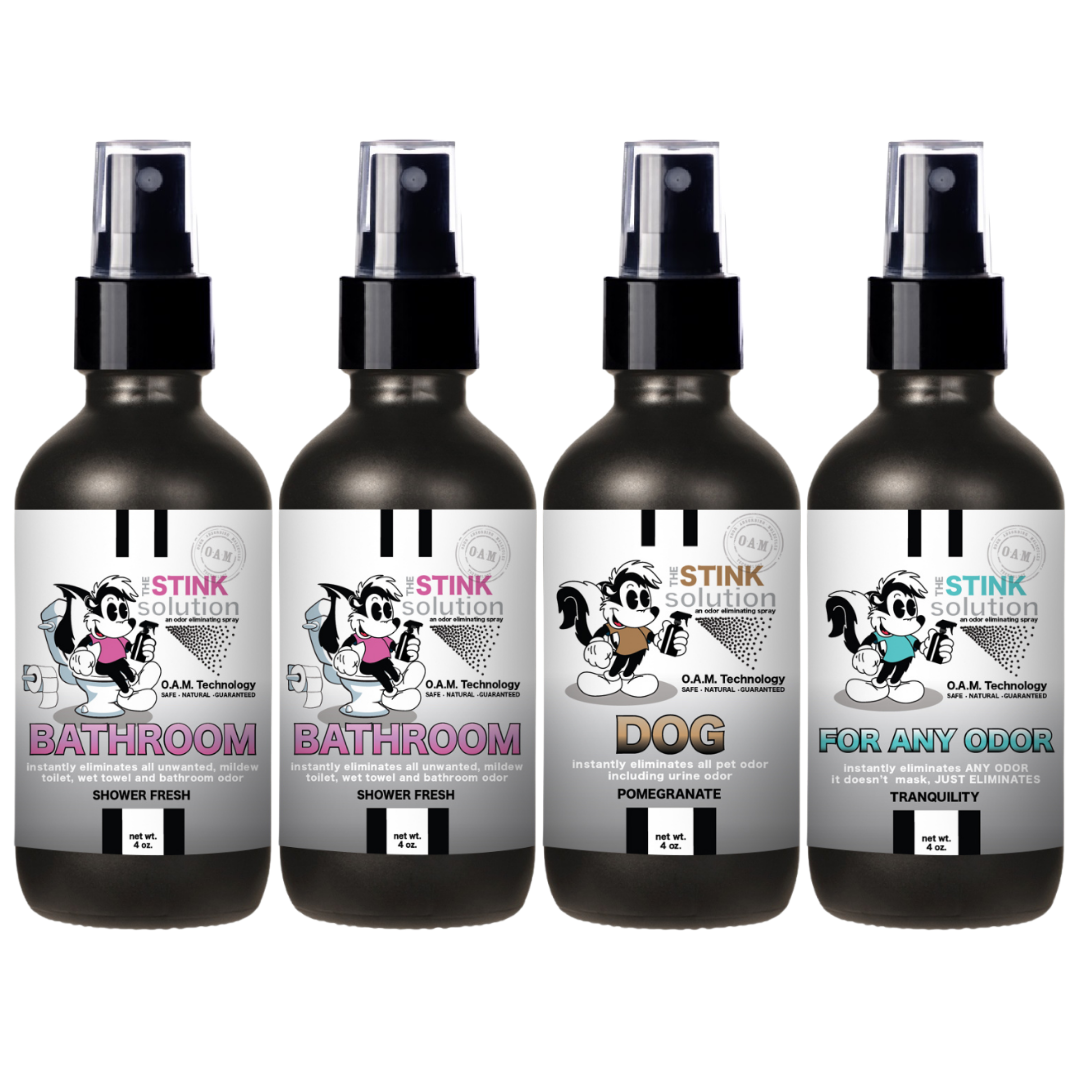Buy 3 Get 1 FREE - Bathroom Sampler Set 4 oz Odor Eliminating Sprays