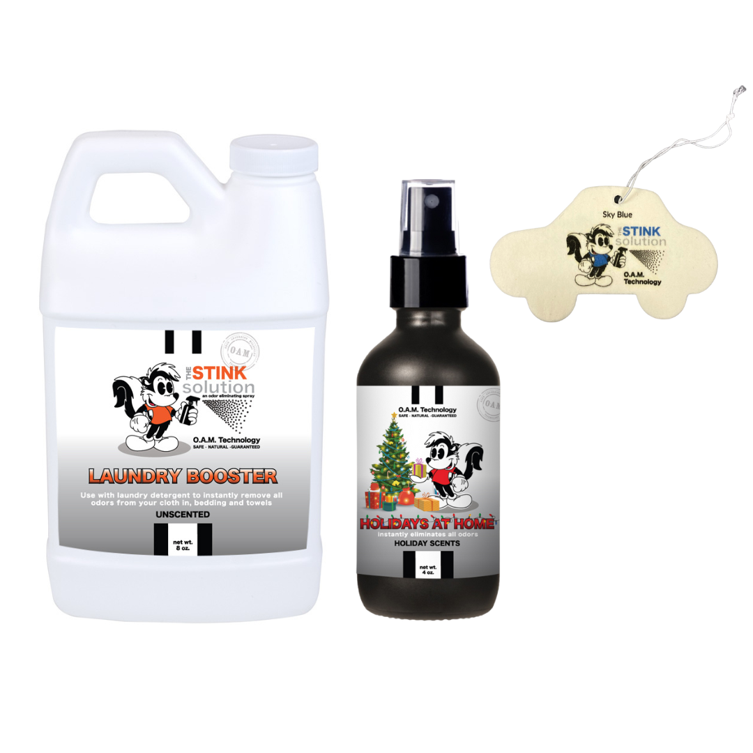Natural, safe, non-toxic, enzyme-free odor eliminating spray. Multi-purpose use for any odor: smoke, urine, food, sweat, and more. Safe to spray anywhere: homes, cars, furniture, bathroom, carpet, and more.