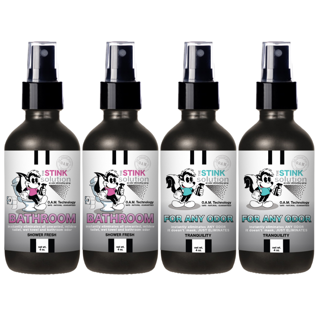 Buy 3 Get 1 FREE - Bathroom Sampler Set 4 oz Odor Eliminating Sprays