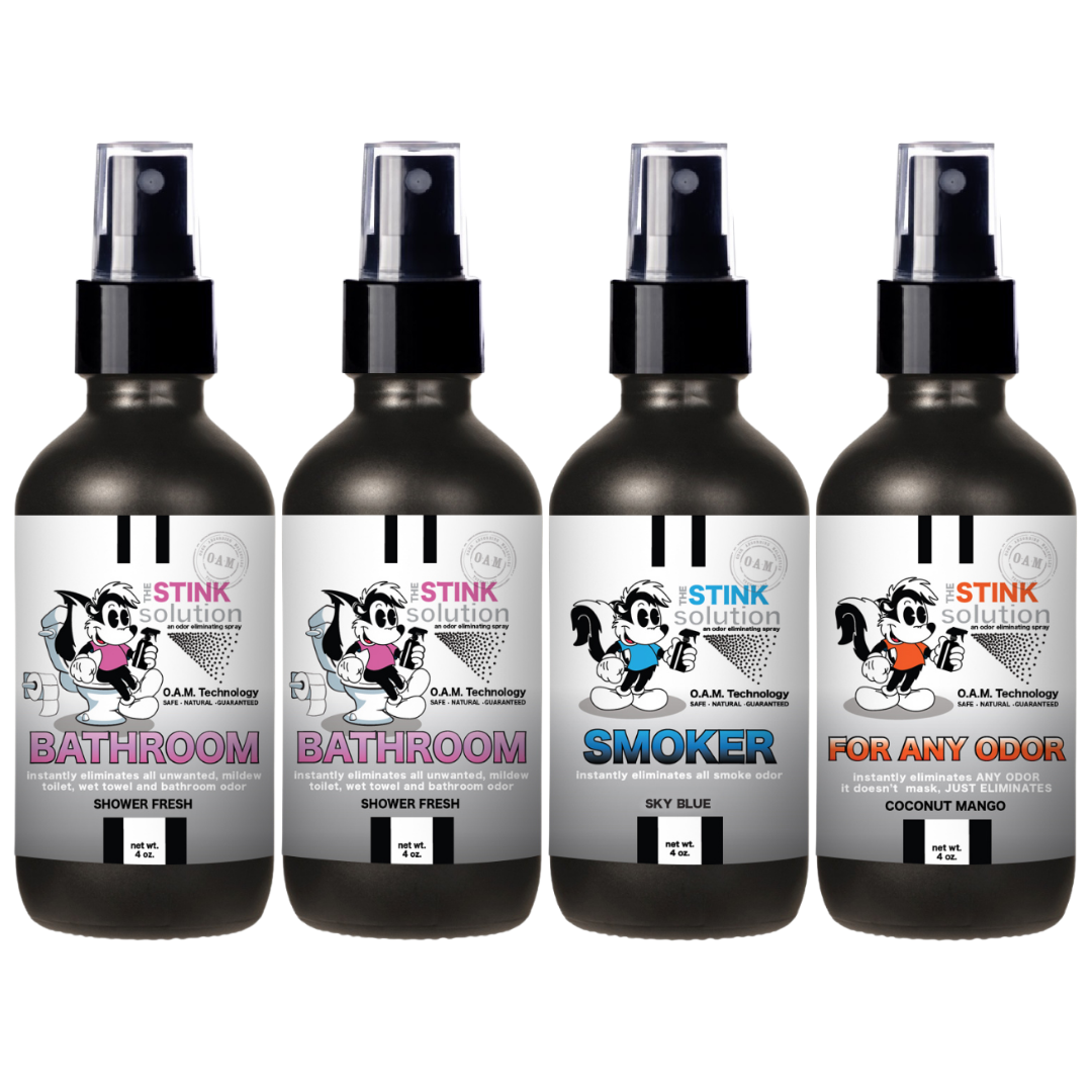 Buy 3 Get 1 FREE - Bathroom Sampler Set 4 oz Odor Eliminating Sprays