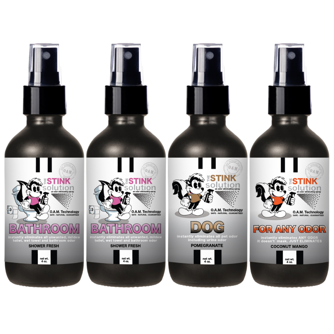 Buy 3 Get 1 FREE - Bathroom Sampler Set 4 oz Odor Eliminating Sprays