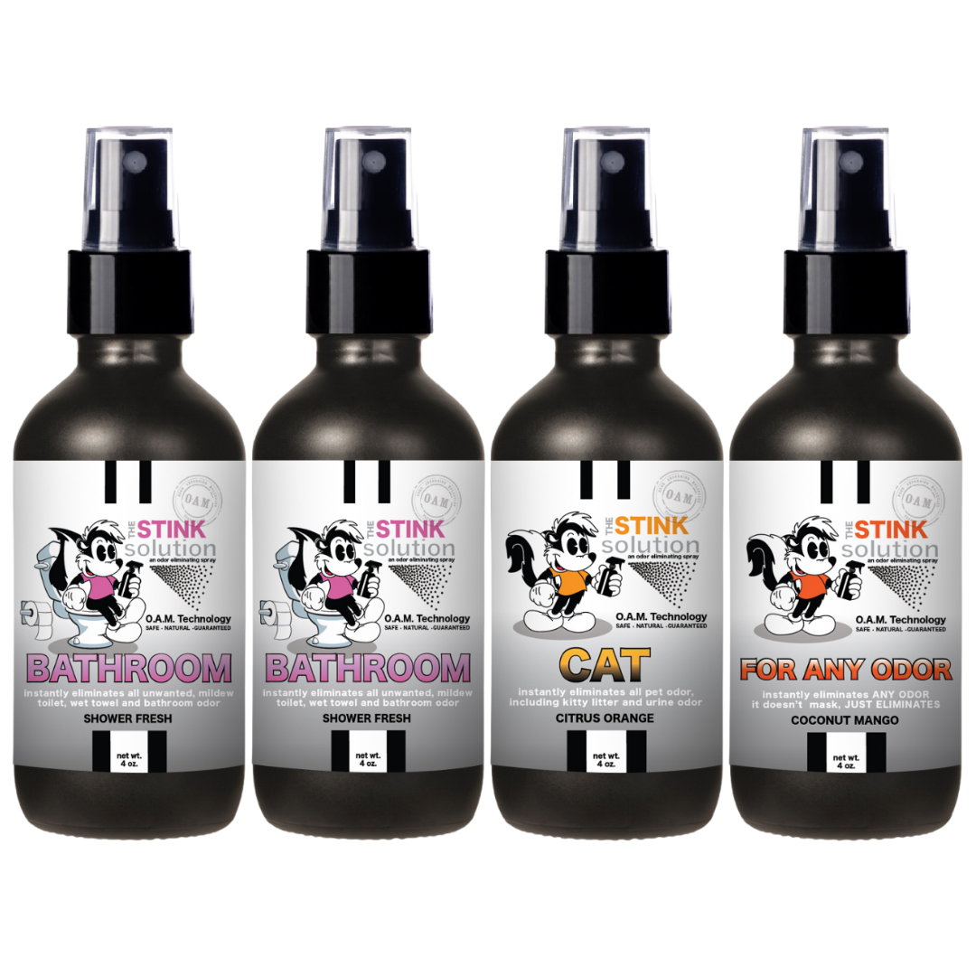 Buy 3 Get 1 FREE - Bathroom Sampler Set 4 oz Odor Eliminating Sprays