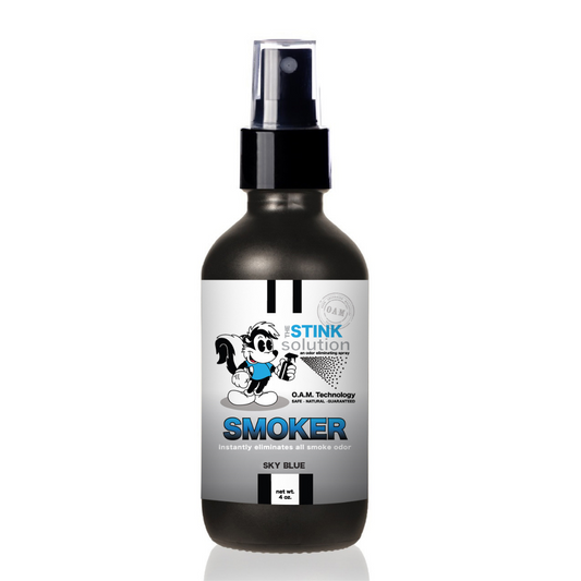 Natural, safe, non-toxic, enzyme-free odor eliminating spray. Multi-purpose use for any odor: smoke, urine, food, sweat, and more. Safe to spray anywhere: homes, cars, furniture, bathroom, carpet, and more.