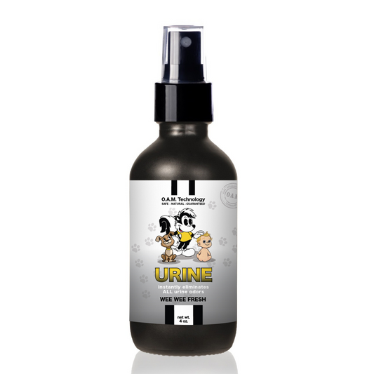 Urine Odor Eliminating Spray for Kids and Pets - Used for Clothes, Furniture, Cars, Carpet, and More Natural, safe, non-toxic, enzyme-free odor eliminating spray. Multi-purpose use for any odor: smoke, urine, food, sweat, and more. Safe to spray anywhere: homes, cars, furniture, bathroom, carpet, and more.