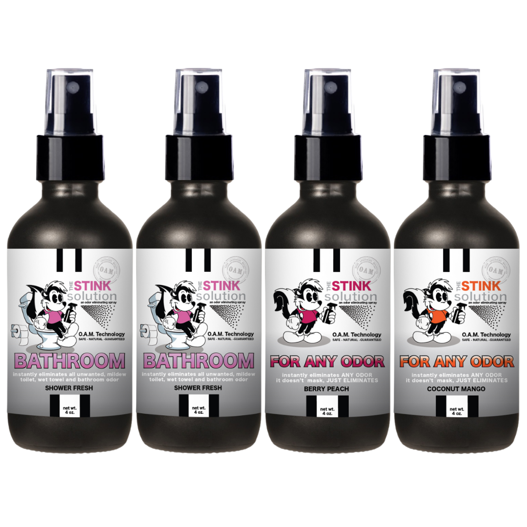 Buy 3 Get 1 FREE - Bathroom Sampler Set 4 oz Odor Eliminating Sprays