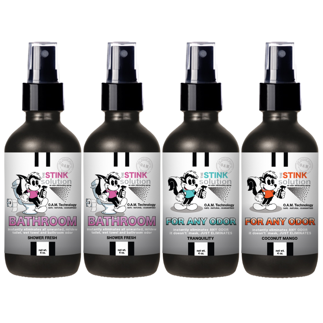 Buy 3 Get 1 FREE - Bathroom Sampler Set 4 oz Odor Eliminating Sprays