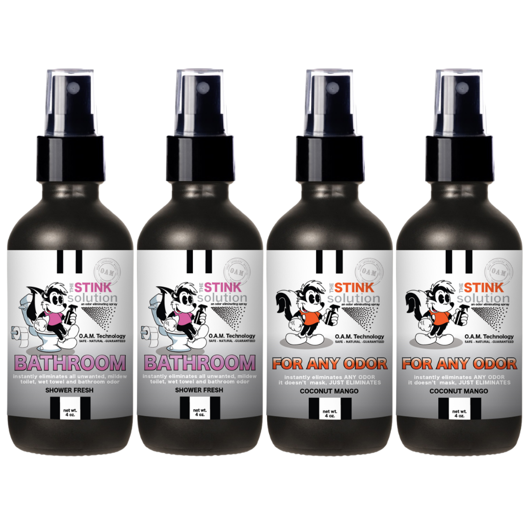 Buy 3 Get 1 FREE - Bathroom Sampler Set 4 oz Odor Eliminating Sprays