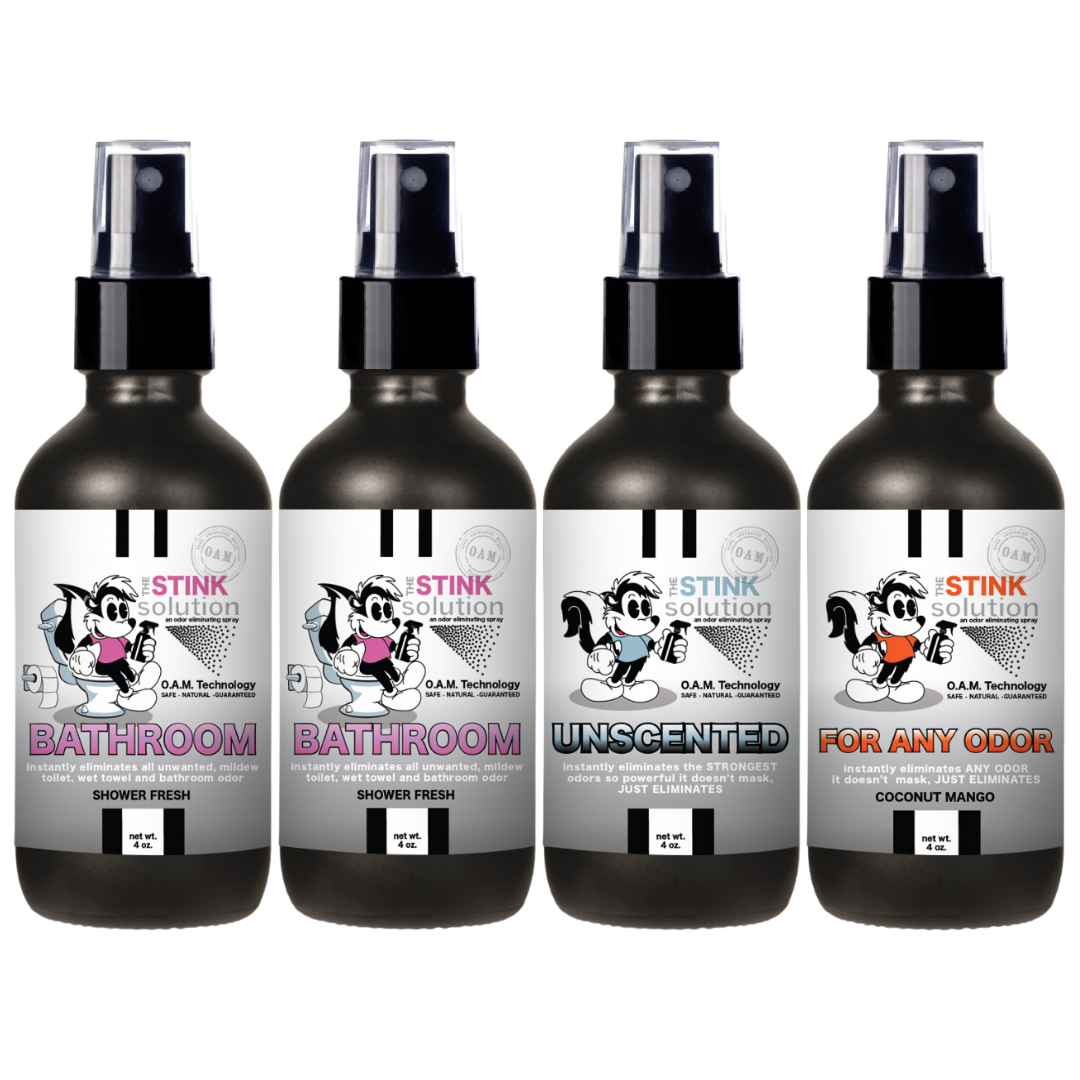 Buy 3 Get 1 FREE - Bathroom Sampler Set 4 oz Odor Eliminating Sprays