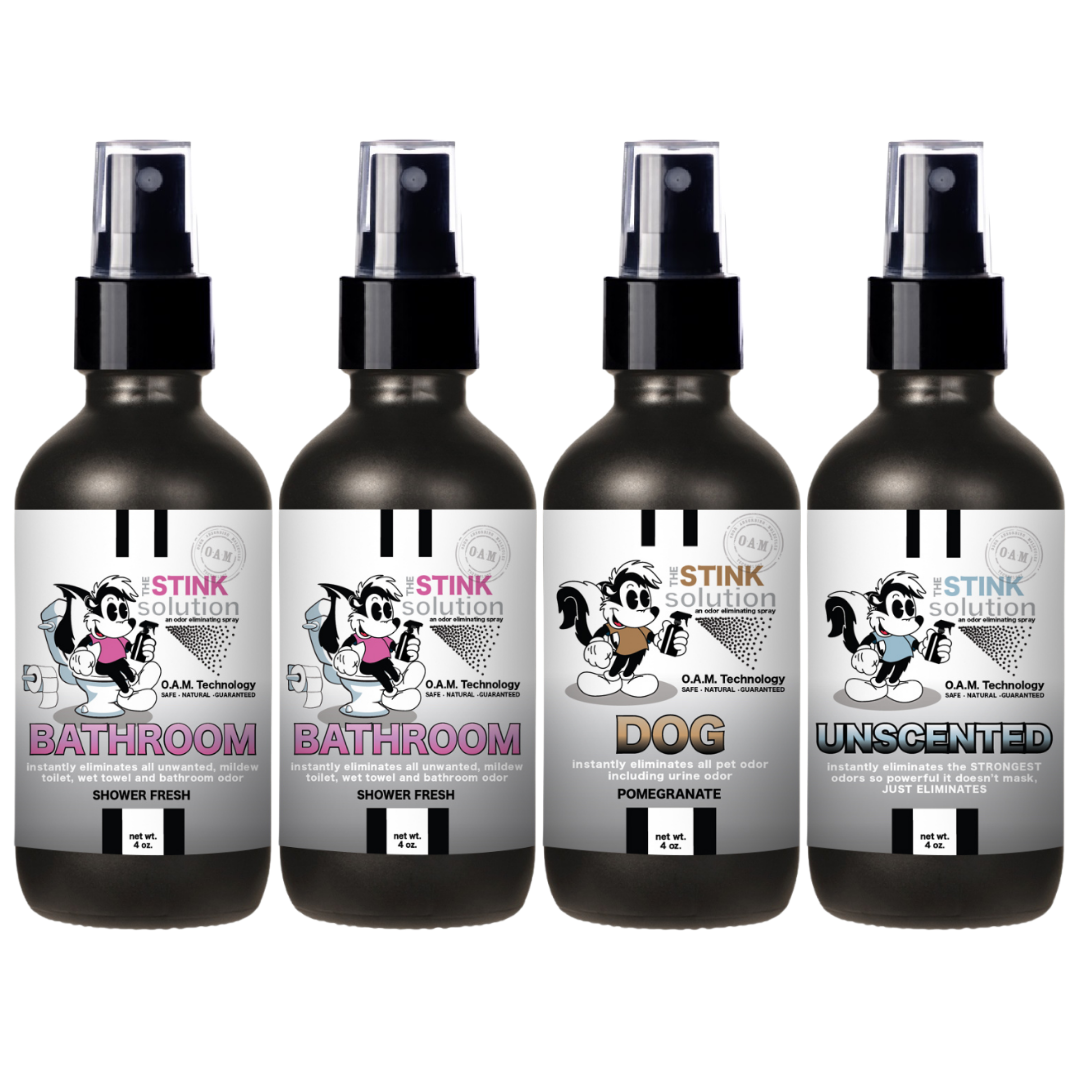 Buy 3 Get 1 FREE - Bathroom Sampler Set 4 oz Odor Eliminating Sprays