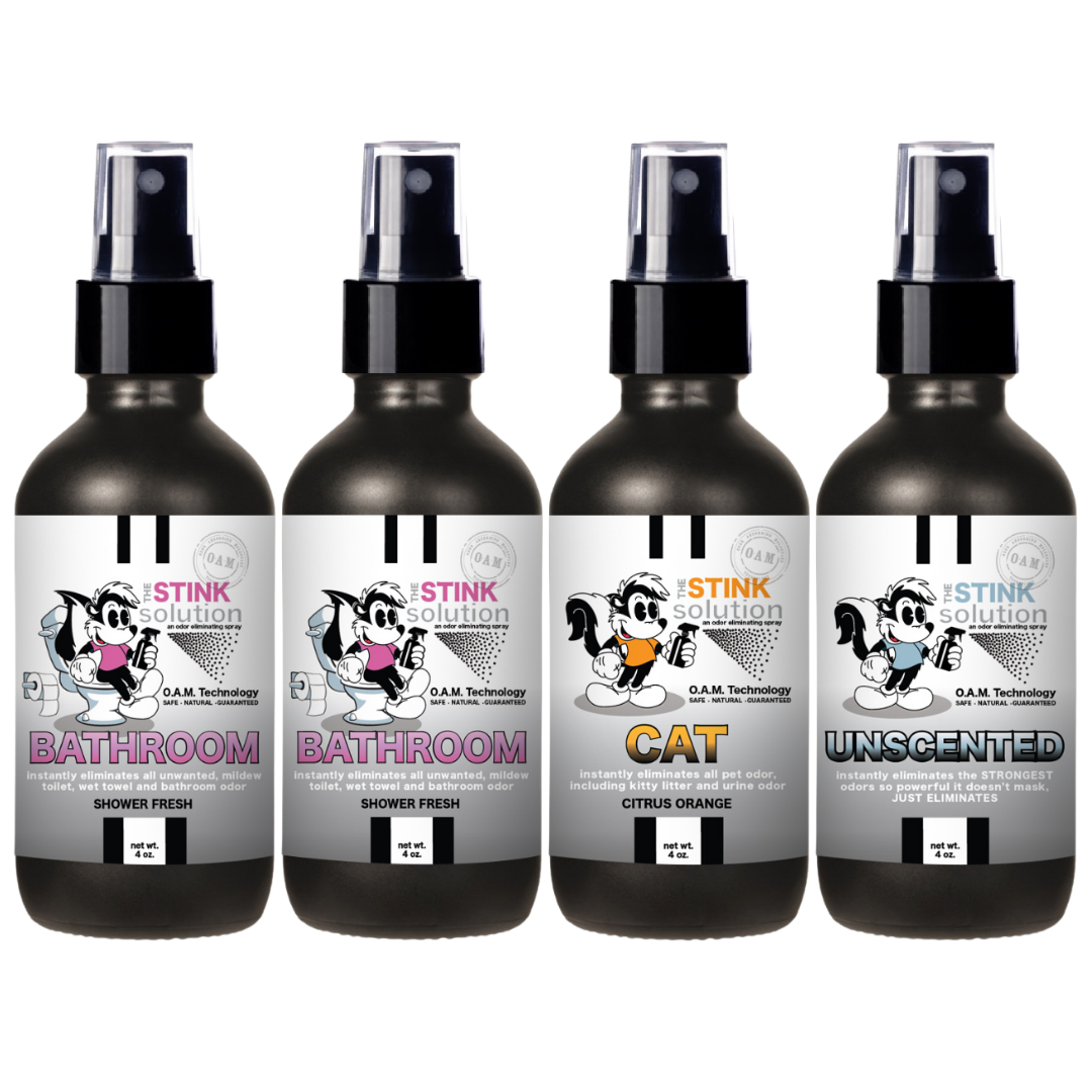 Buy 3 Get 1 FREE - Bathroom Sampler Set 4 oz Odor Eliminating Sprays