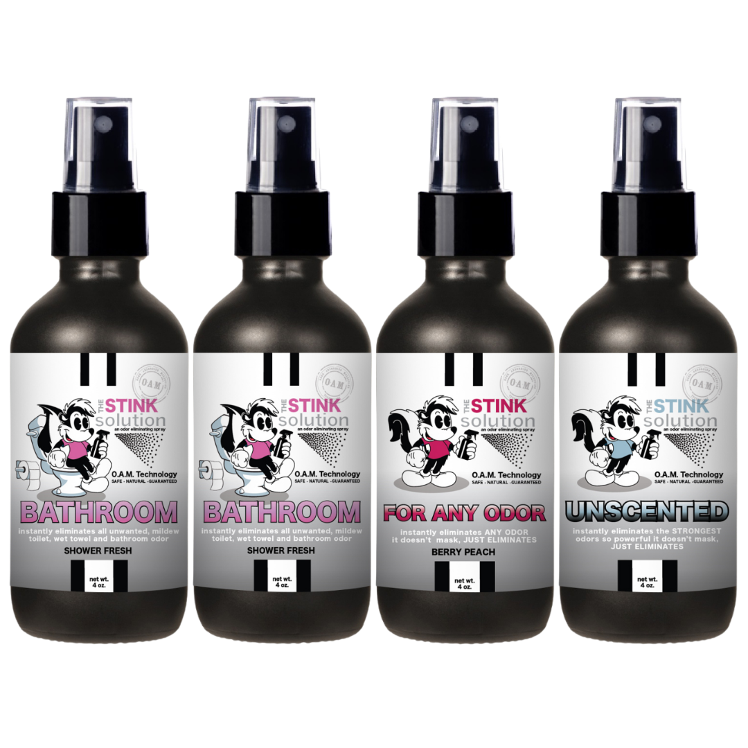 Buy 3 Get 1 FREE - Bathroom Sampler Set 4 oz Odor Eliminating Sprays