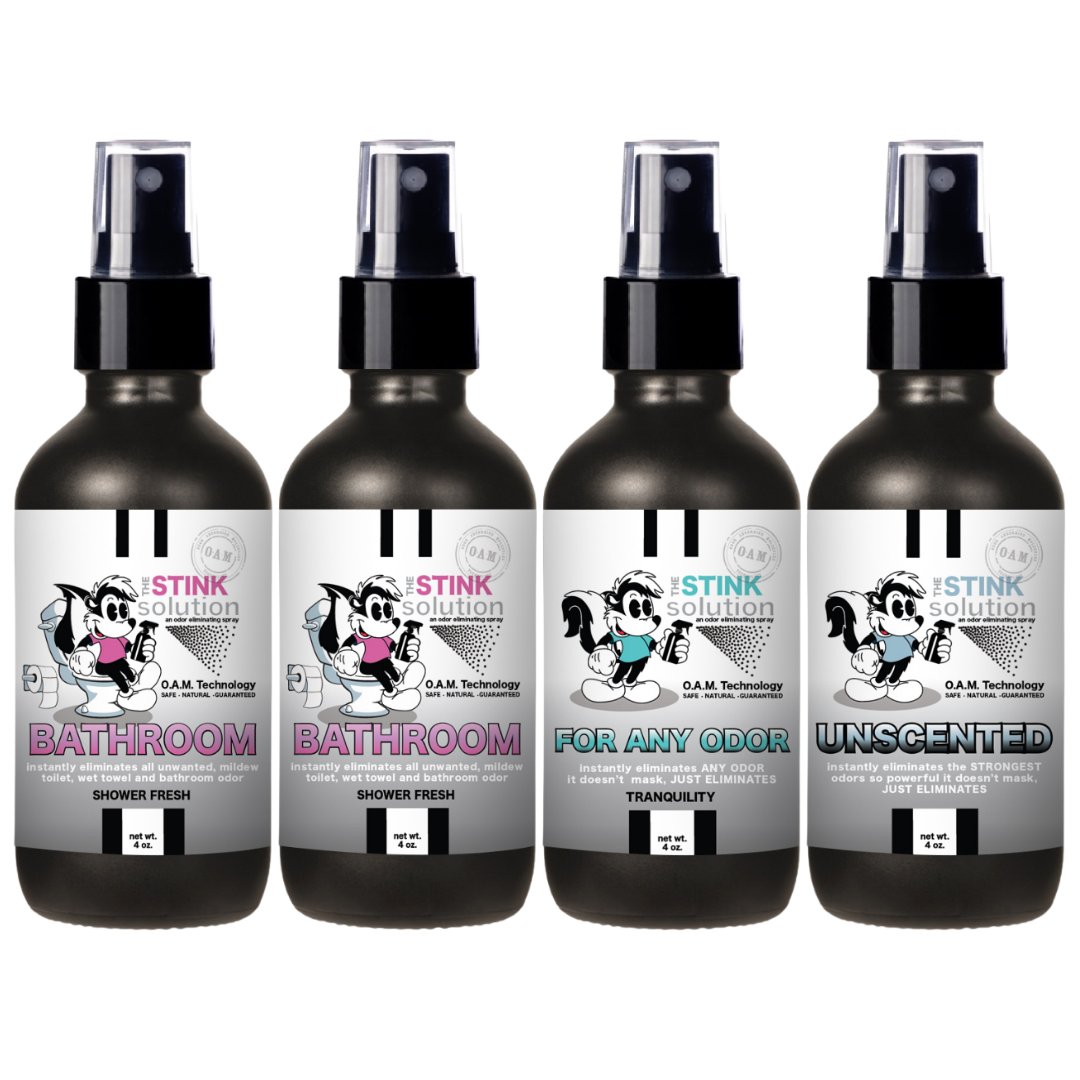 Buy 3 Get 1 FREE - Bathroom Sampler Set 4 oz Odor Eliminating Sprays