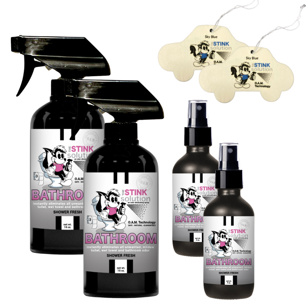 Natural, safe, non-toxic, enzyme-free odor eliminating spray. Multi-purpose use for any odor: smoke, urine, food, sweat, and more. Safe to spray anywhere: homes, cars, furniture, bathroom, carpet, and more.