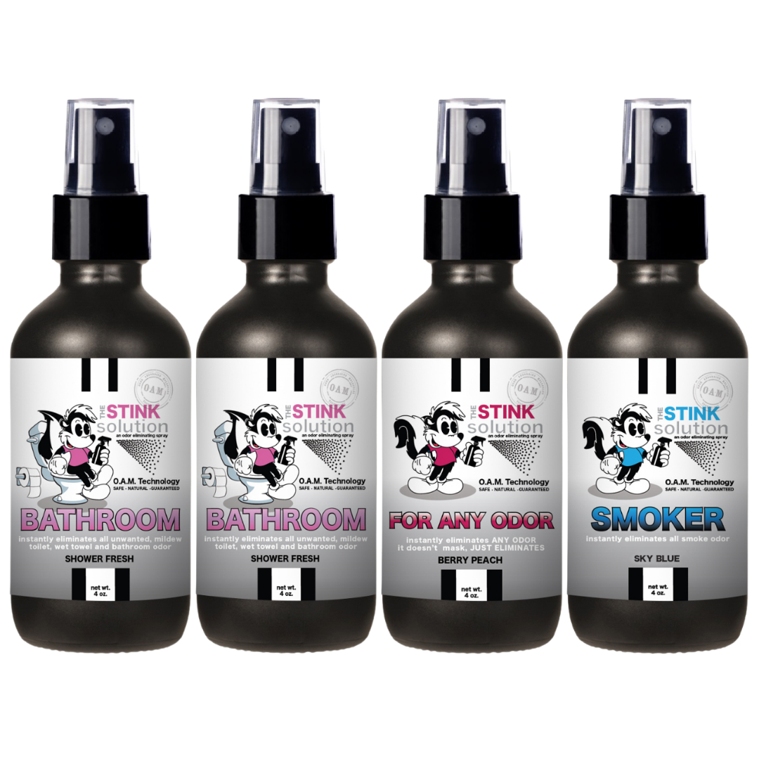 Buy 3 Get 1 FREE - Bathroom Sampler Set 4 oz Odor Eliminating Sprays