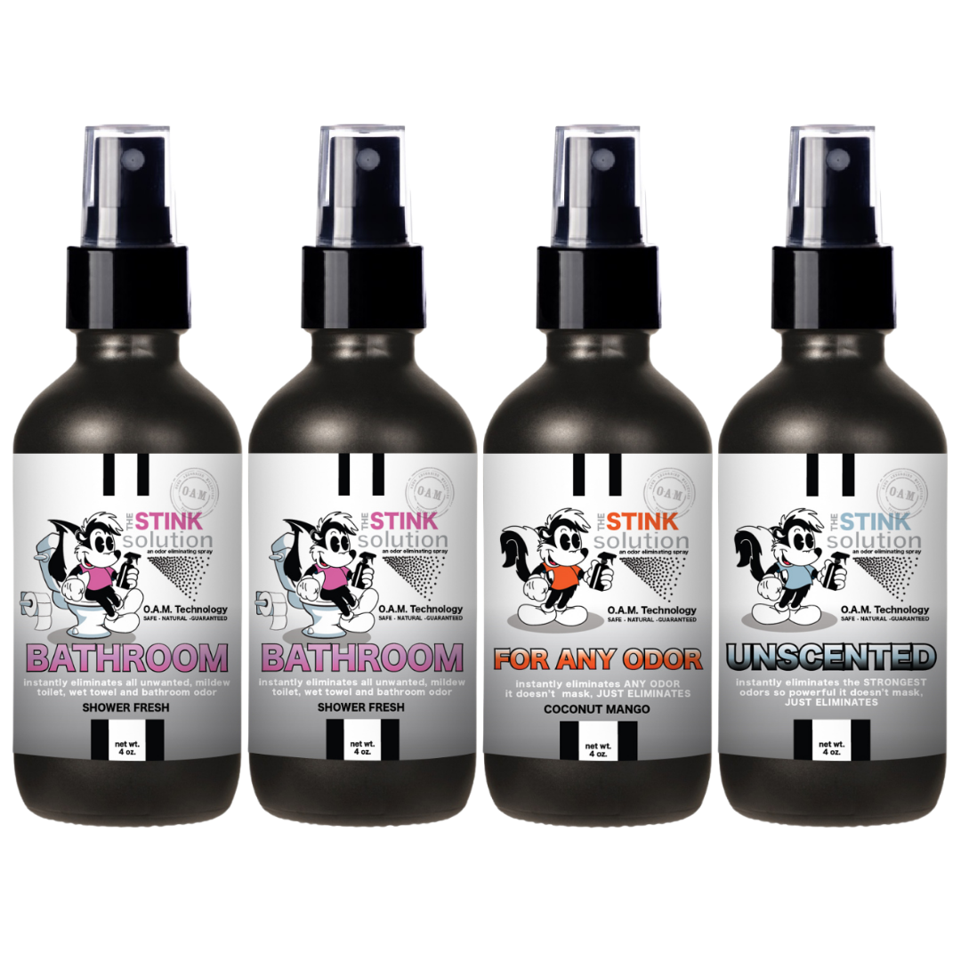 Buy 3 Get 1 FREE - Bathroom Sampler Set 4 oz Odor Eliminating Sprays