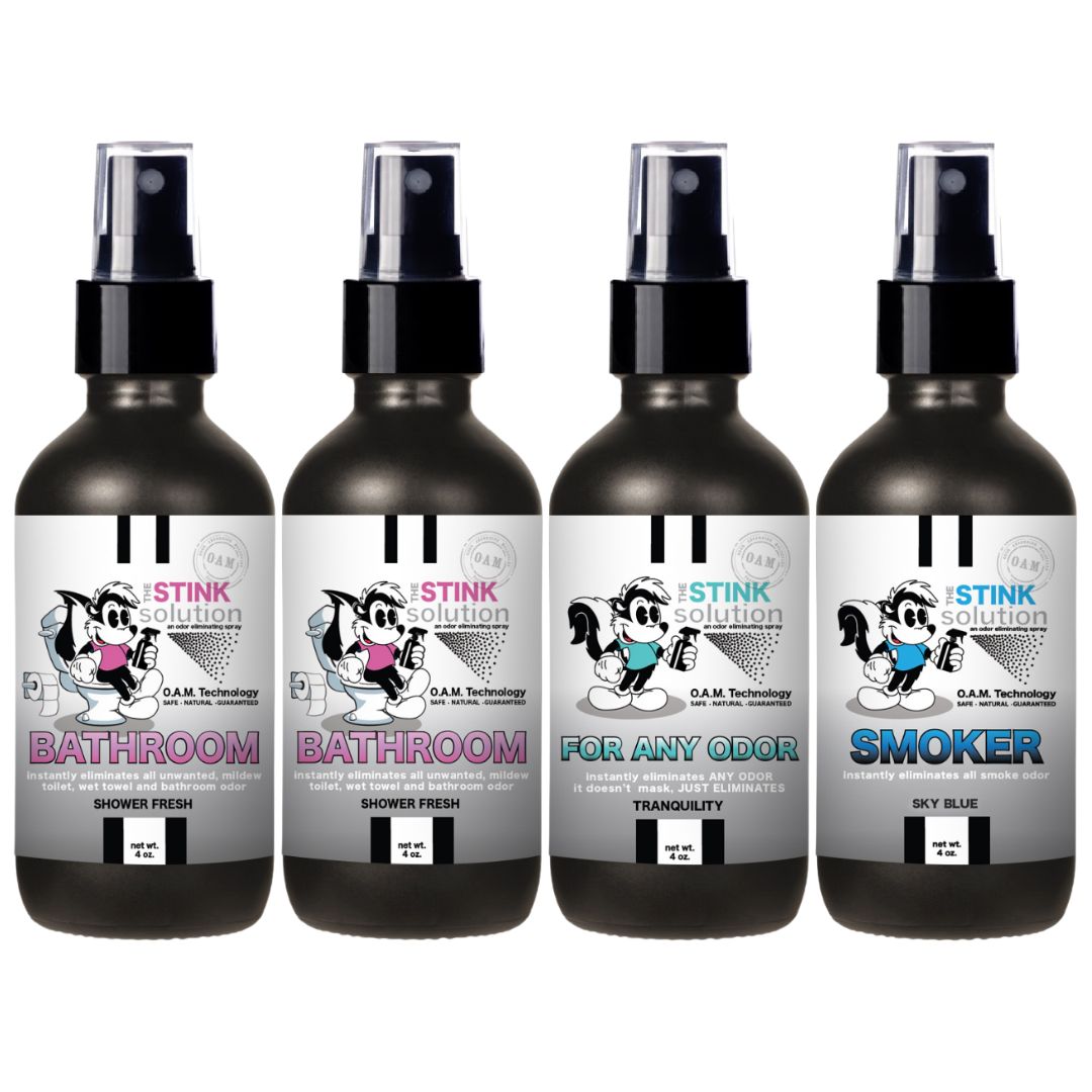 Buy 3 Get 1 FREE - Bathroom Sampler Set 4 oz Odor Eliminating Sprays